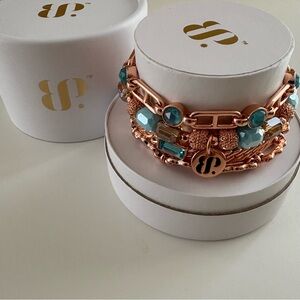 Bomb Party Spring Stacks25 Perfectly Paired ST77702 Rose Gold Plating